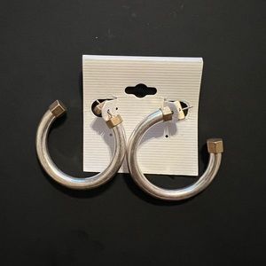 All Saints silver tone hoops